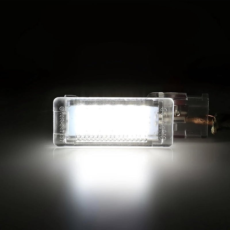 csslyzl LED Footwell Under Door Glove Box Interior Trunk Lights Compatible with VW Golf MK7 GTI Jetta MK5 MK6, OEM Replacement Error Free - 2PCS (White) - Image 4